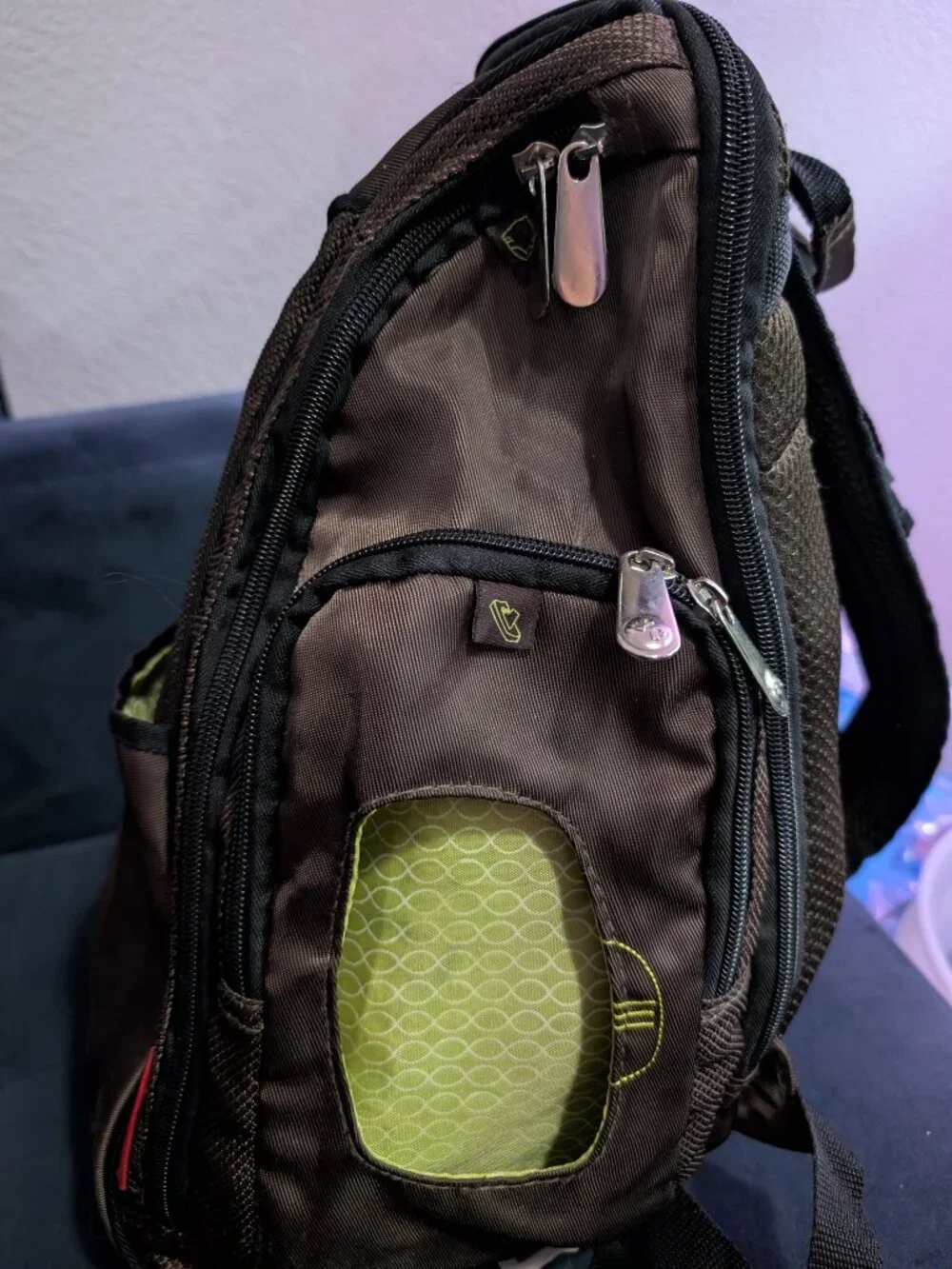 Fisher Price Brown Large/ Diaper Bag/ Backpack 14x11x7.5
